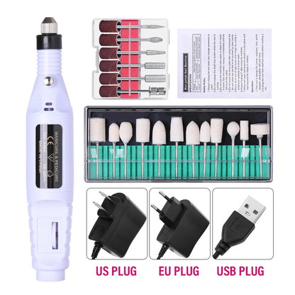Portable Professional Electric Nail Drill Machine – Manicure & Pedicure Drill Set for Home and Salon Use