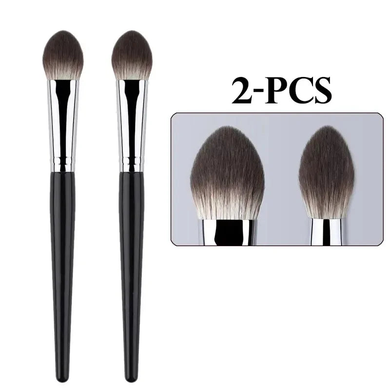 1/2PCS Peach Heart Blusher Brush – Small Flat Precise Brush for Powder, Cream & Liquid Blush